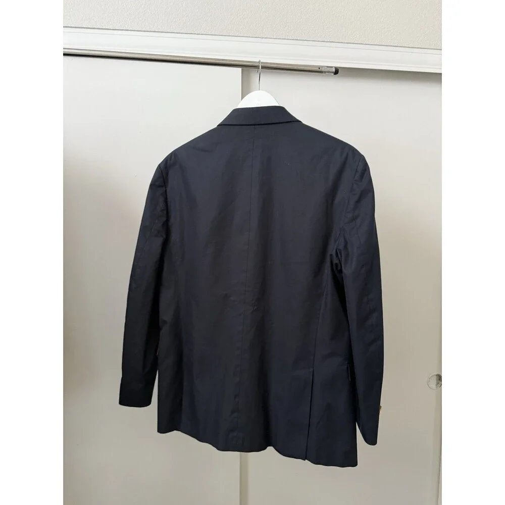 Valentino Navy Gold Button Blazer - 46IT
